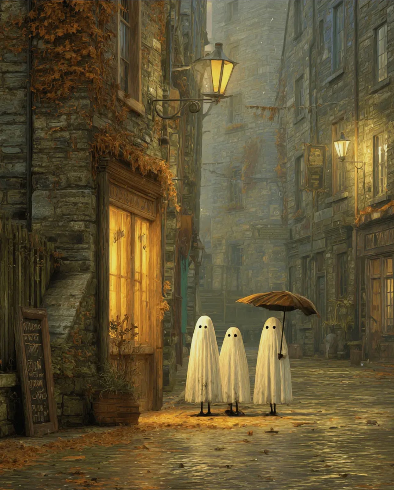 Three Lost Ghosts Framed Wall Art (8x10)