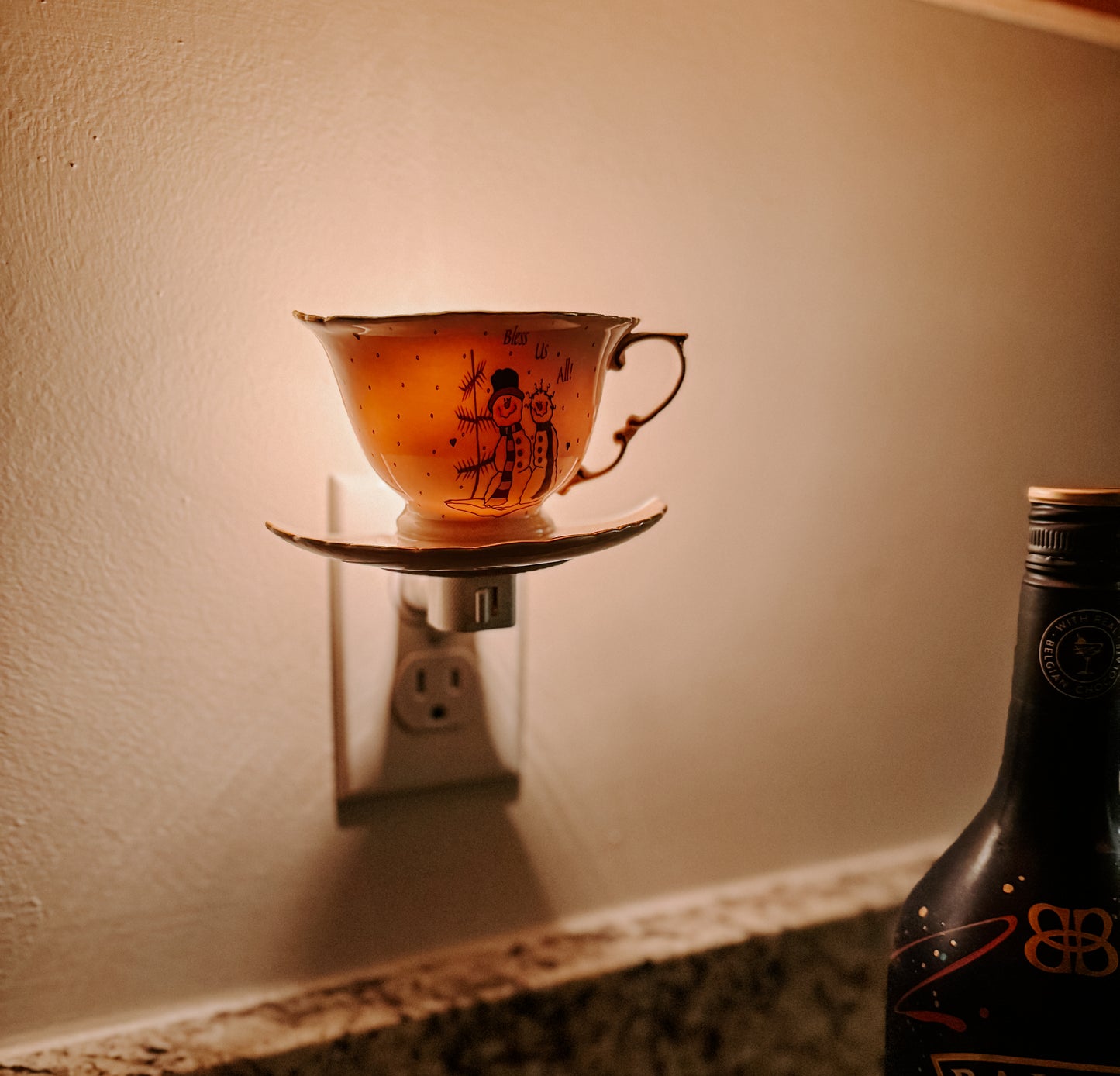 Bless Us All Teacup Night Light