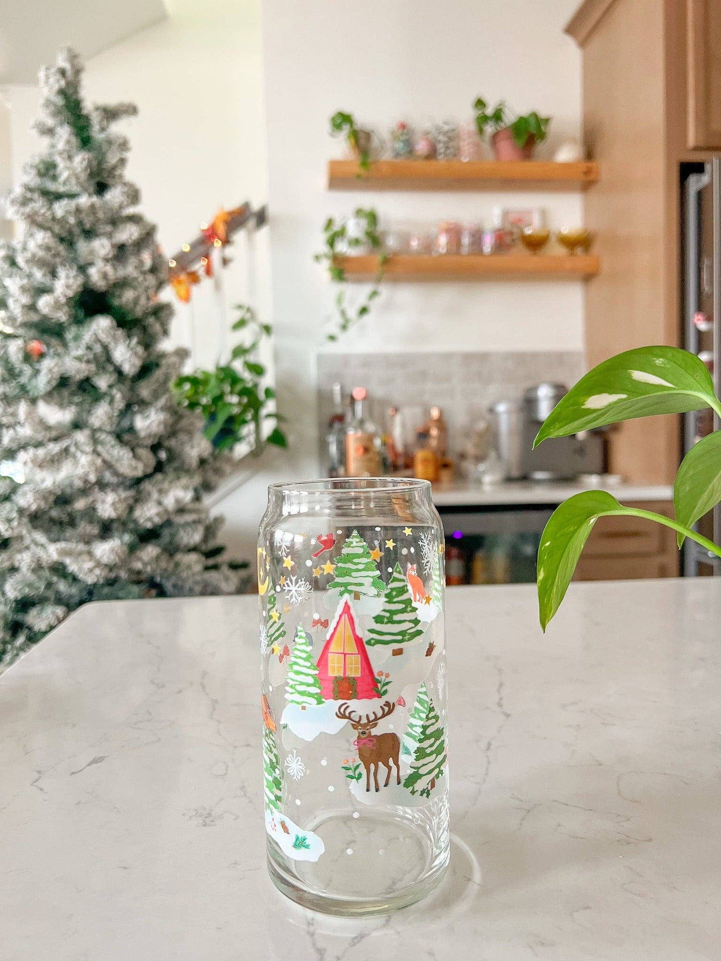 Woodland Winter 20oz glass *dishwasher safe