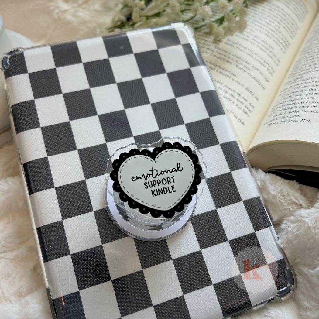 Emotional support kindle grip