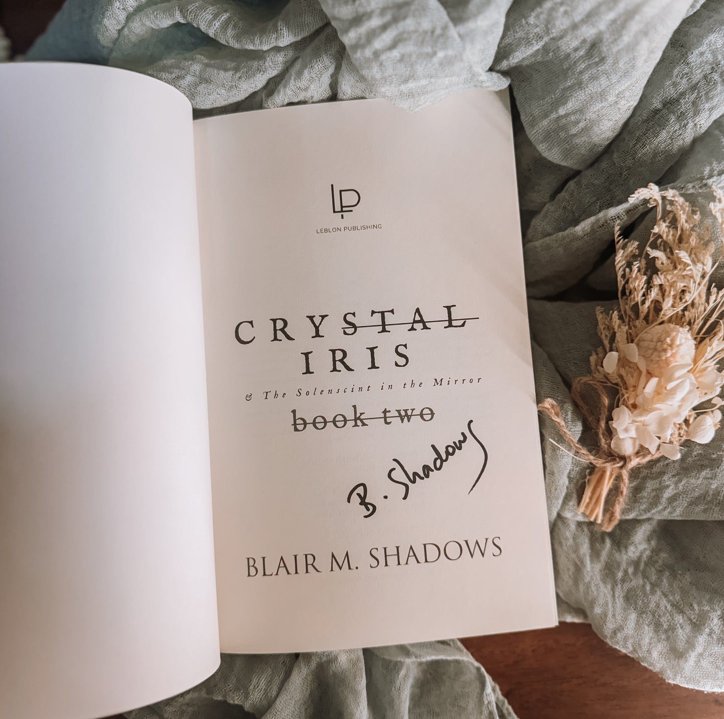 Crystal Iris and The Solenscint in the Mirror Book 2 SIGNED By: Blair Shadows