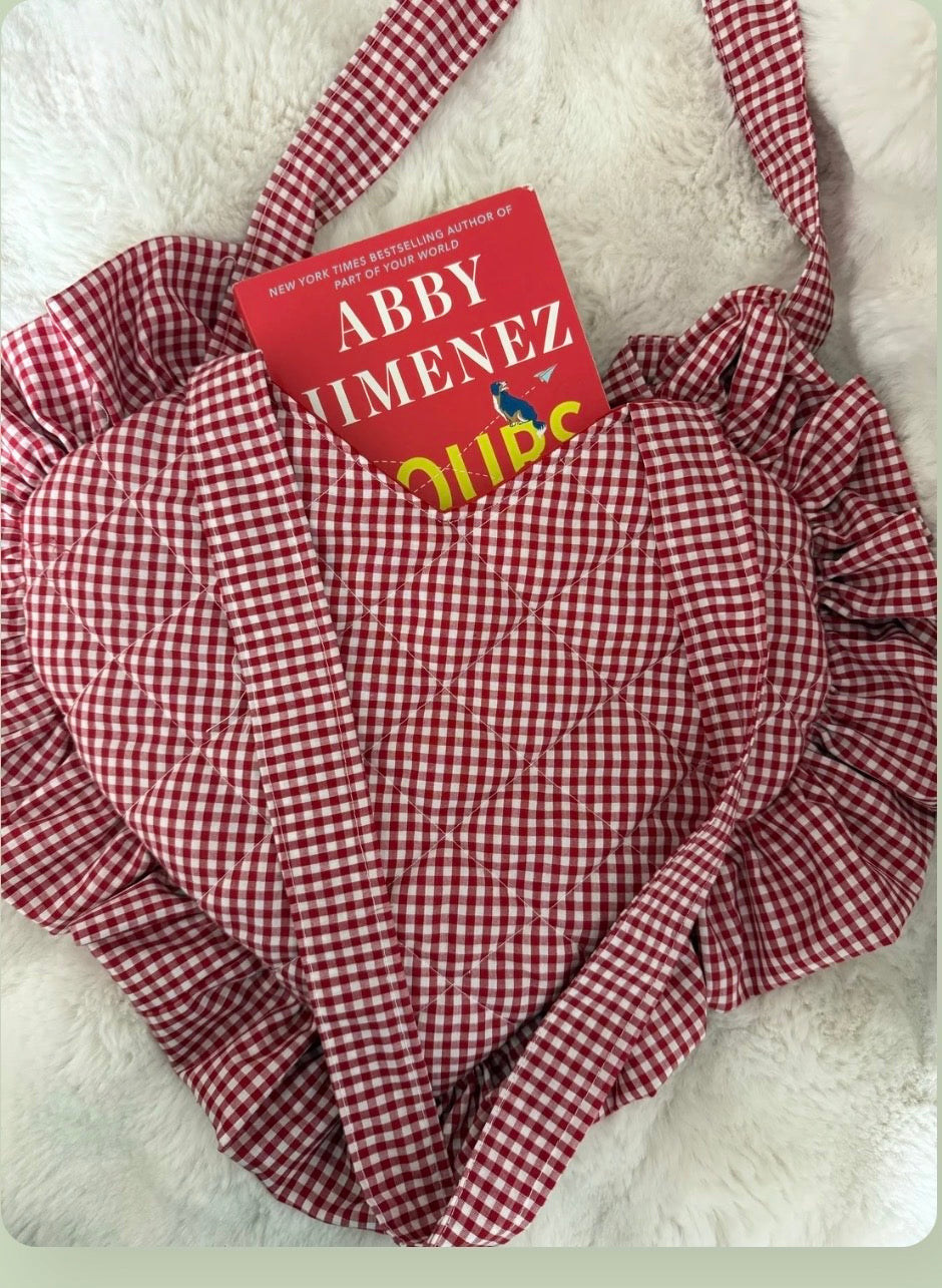 Sweetheart Gingham Book Tote