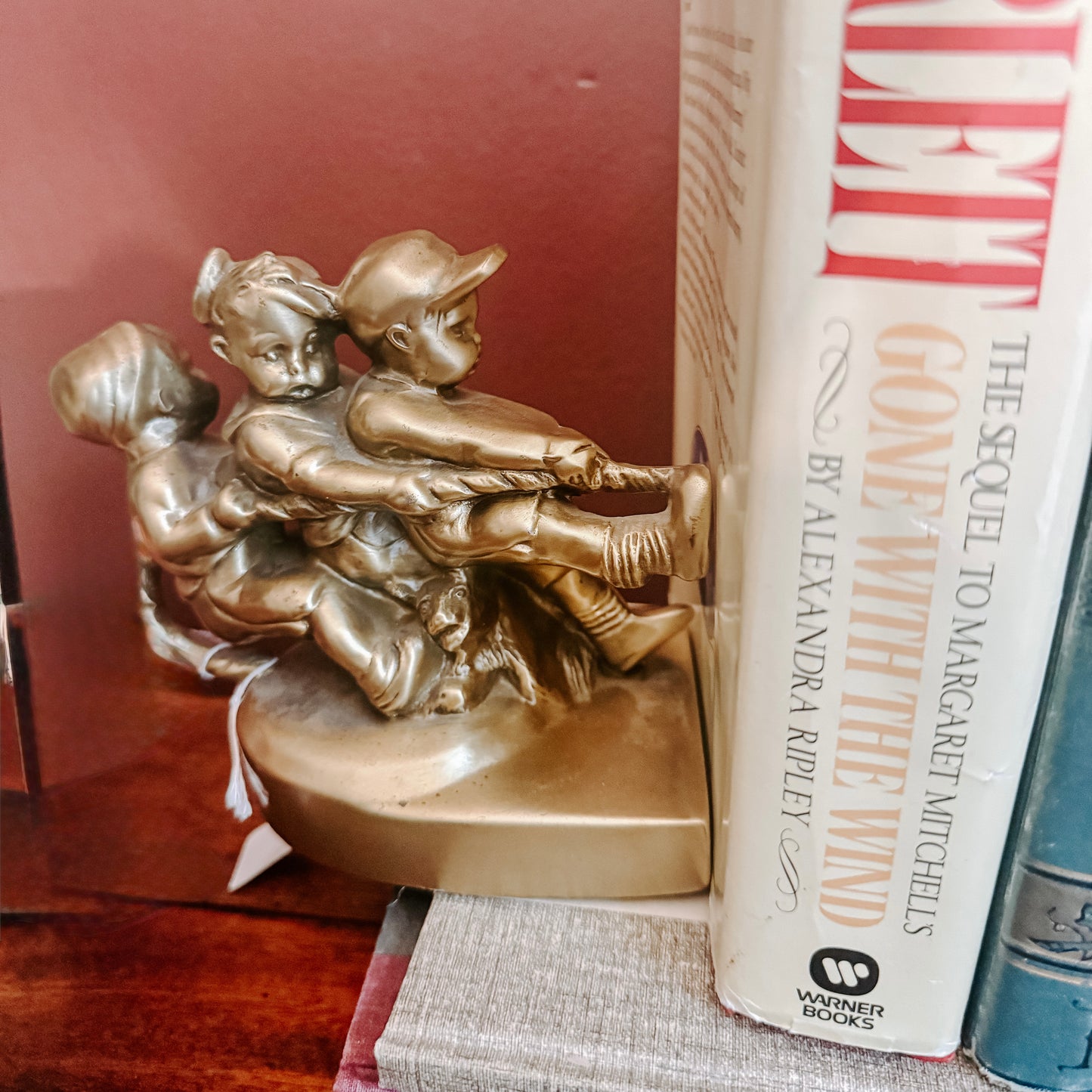 Tug of Wonder Vintage Brass Bookends