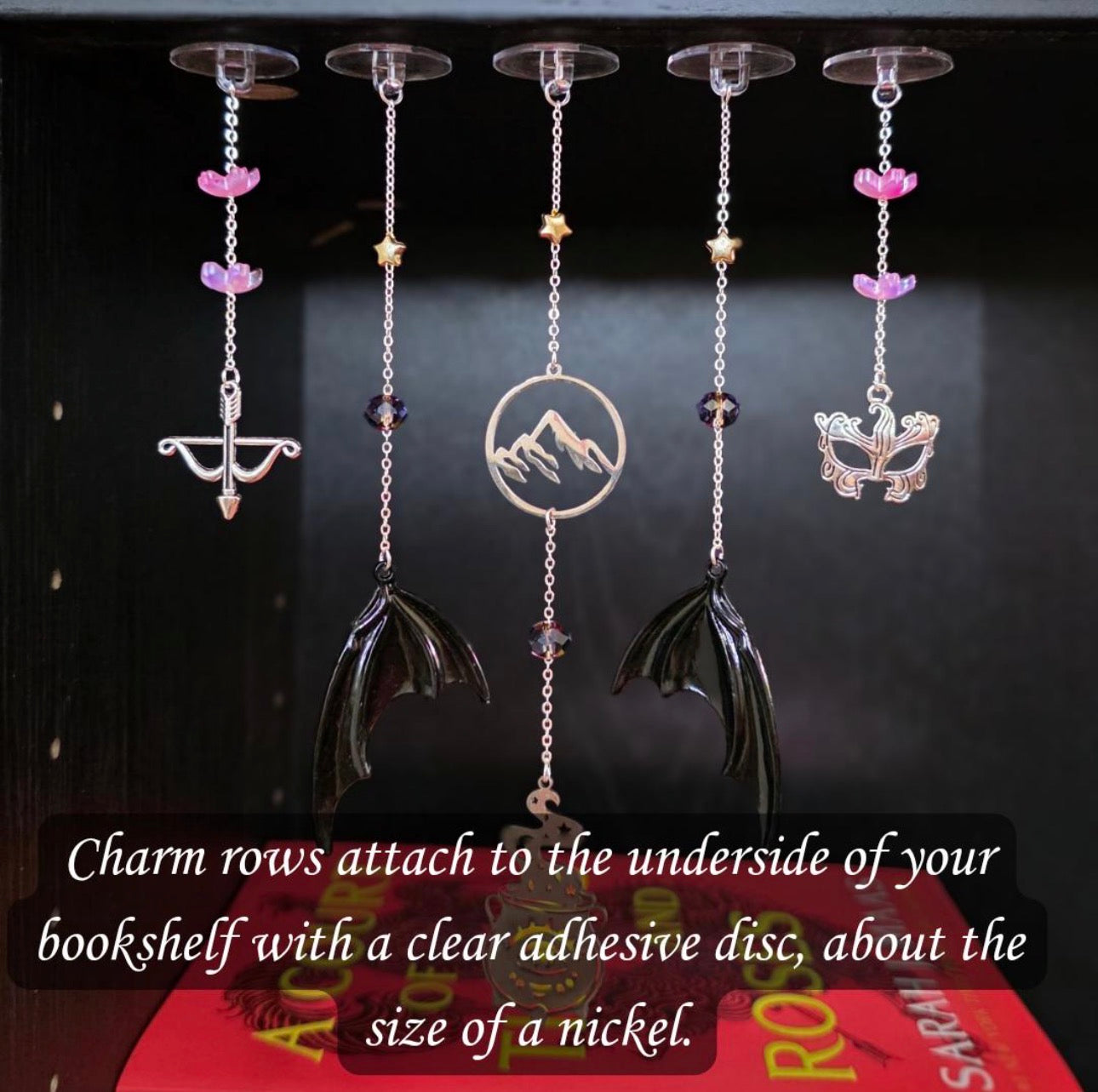 Wings of the Night Court Fantasy Bookshelf Charms – Set of 5