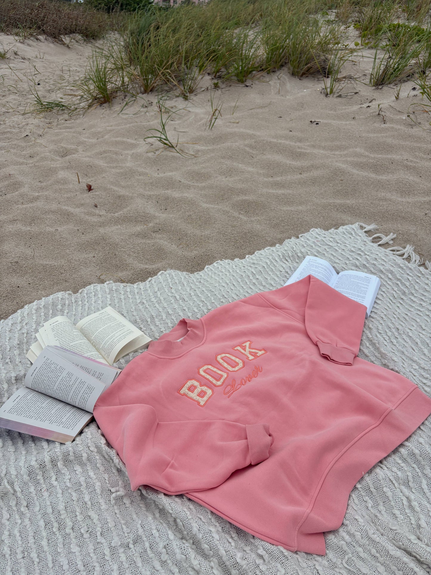 Book Lover Embroidered Mockneck Sweatshirt Preorder