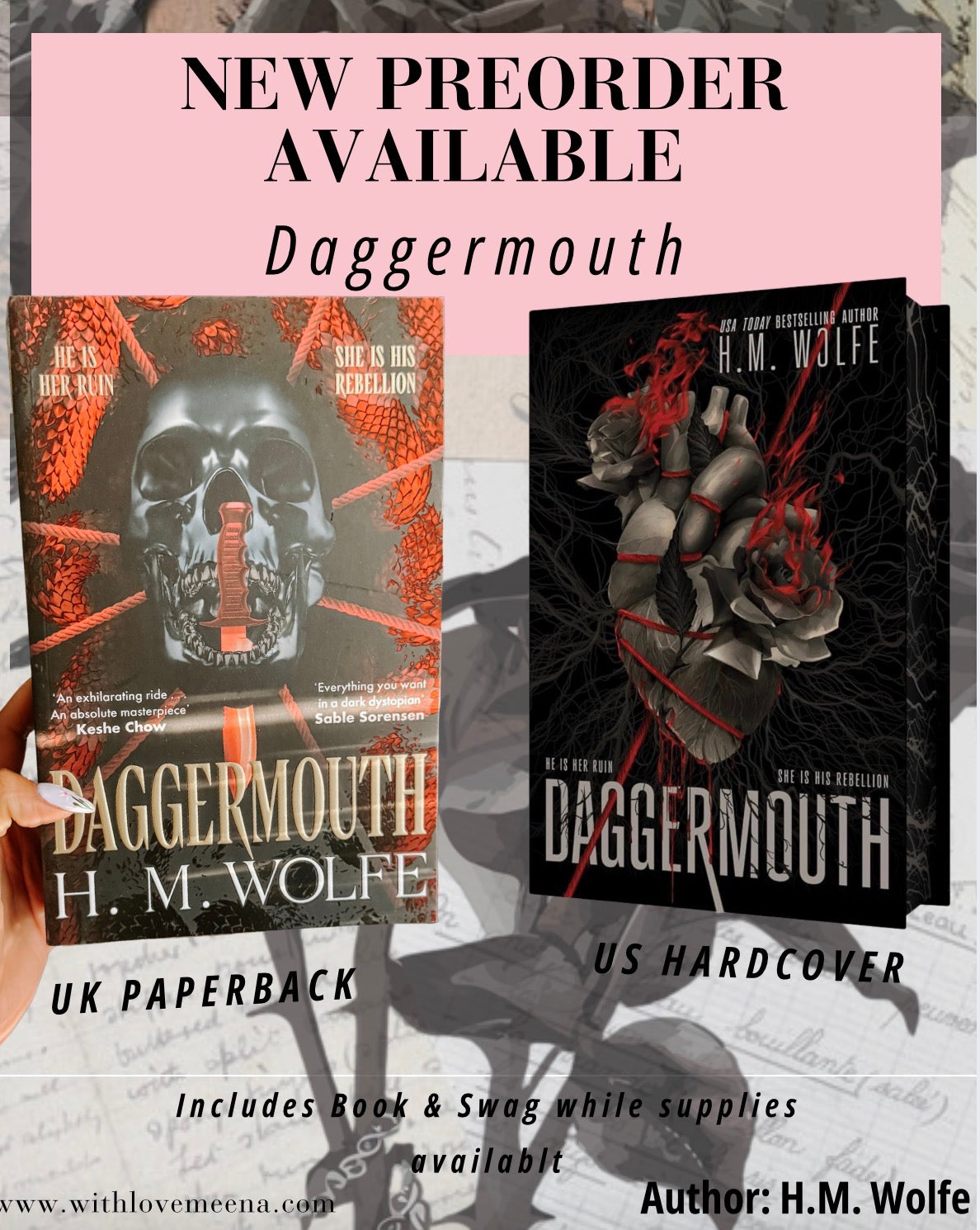 Daggermouth By H.M Wolfe W/ swag