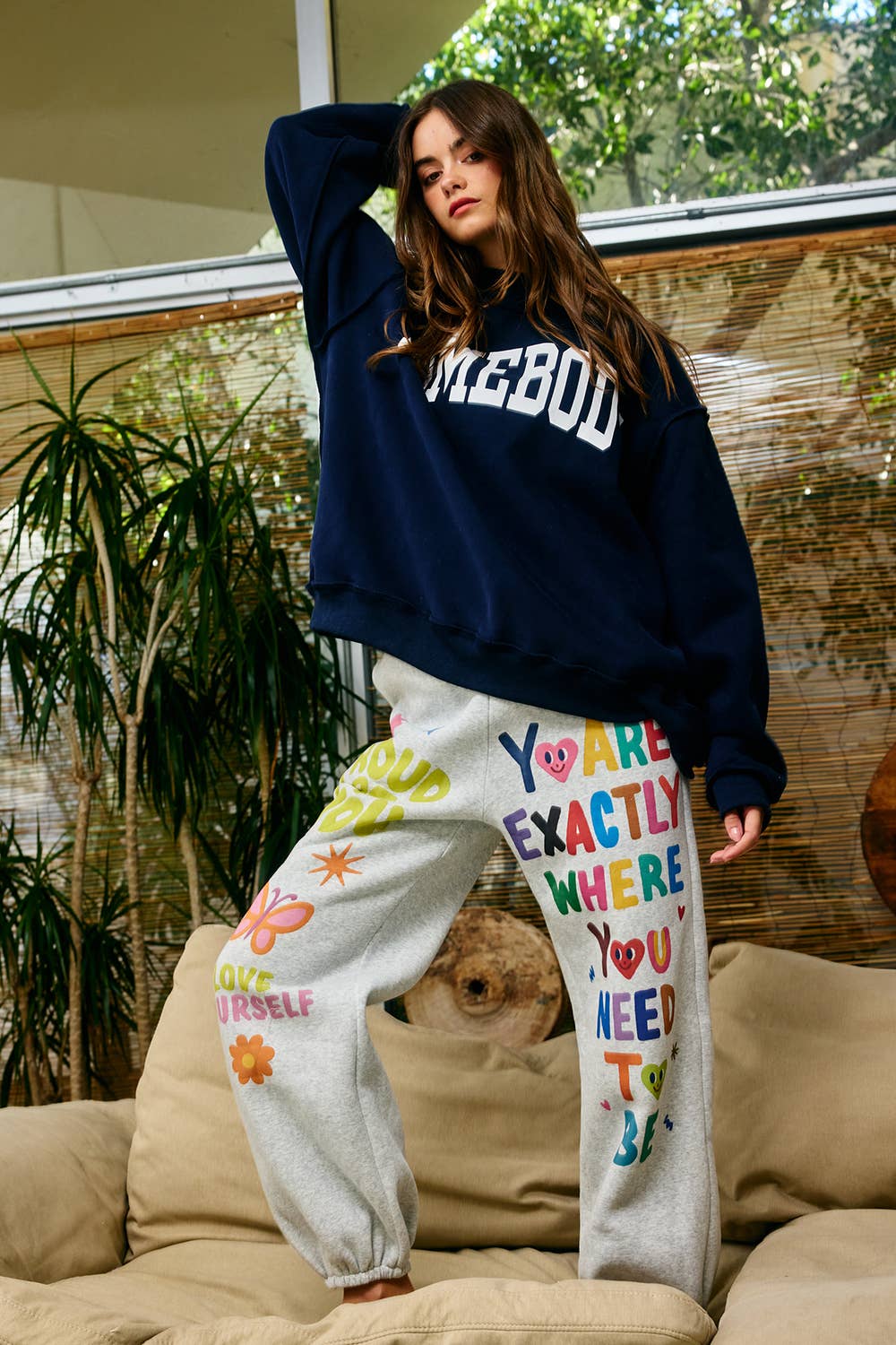 Homebody Reversible Mock Neck Sweatshirt