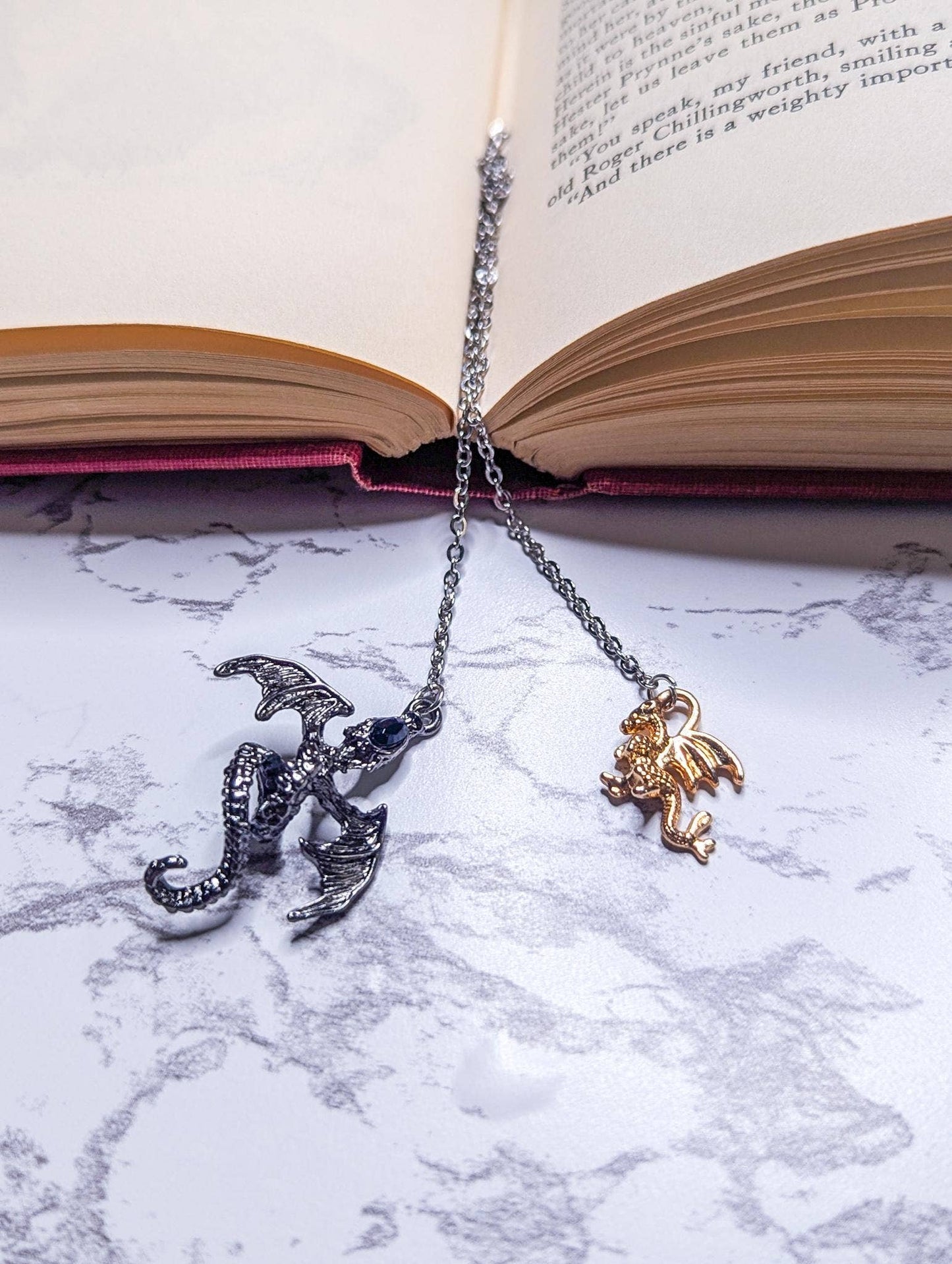 The Twin Dragons Chain Bookmark