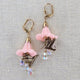 Vintage Hummingbird Flower Earrings