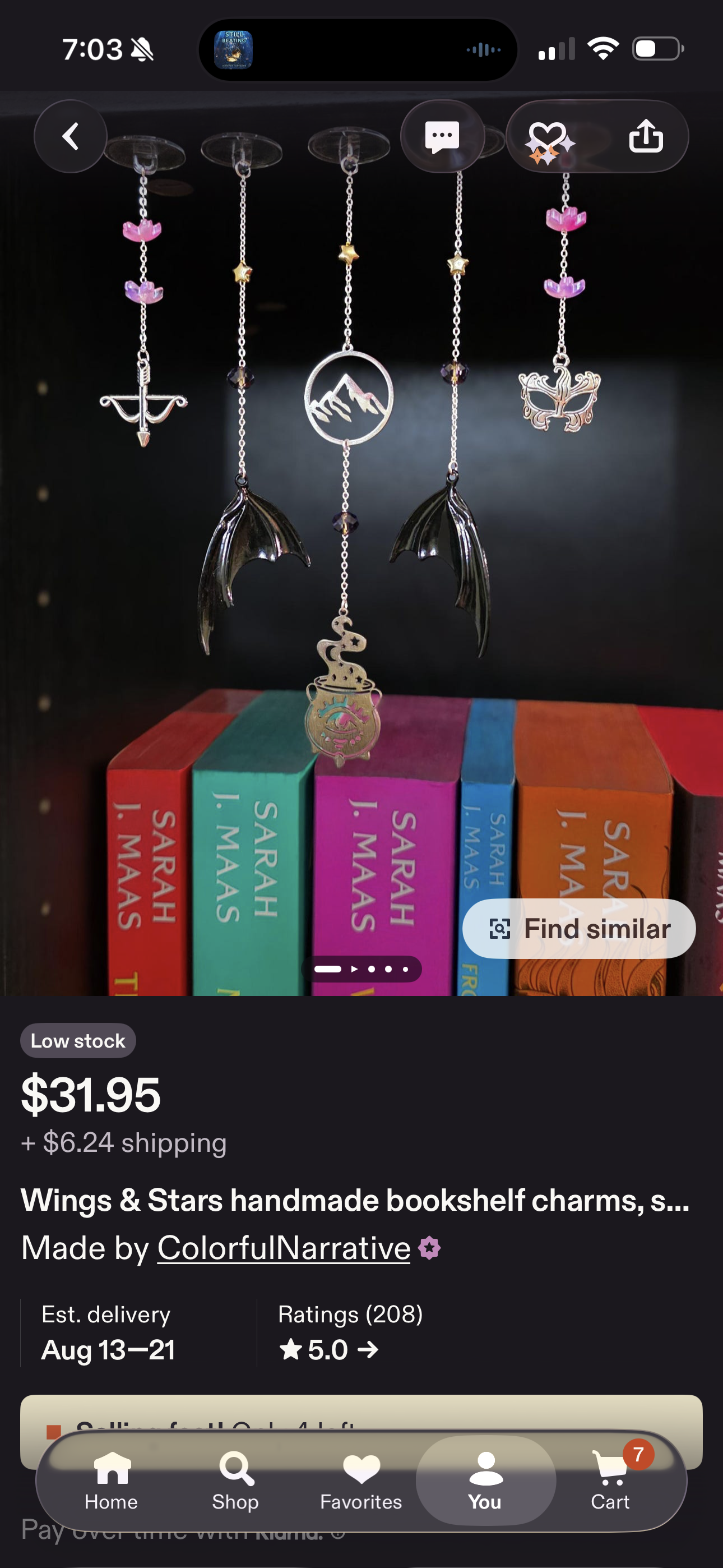 Wings of the Night Court Fantasy Bookshelf Charms – Set of 5