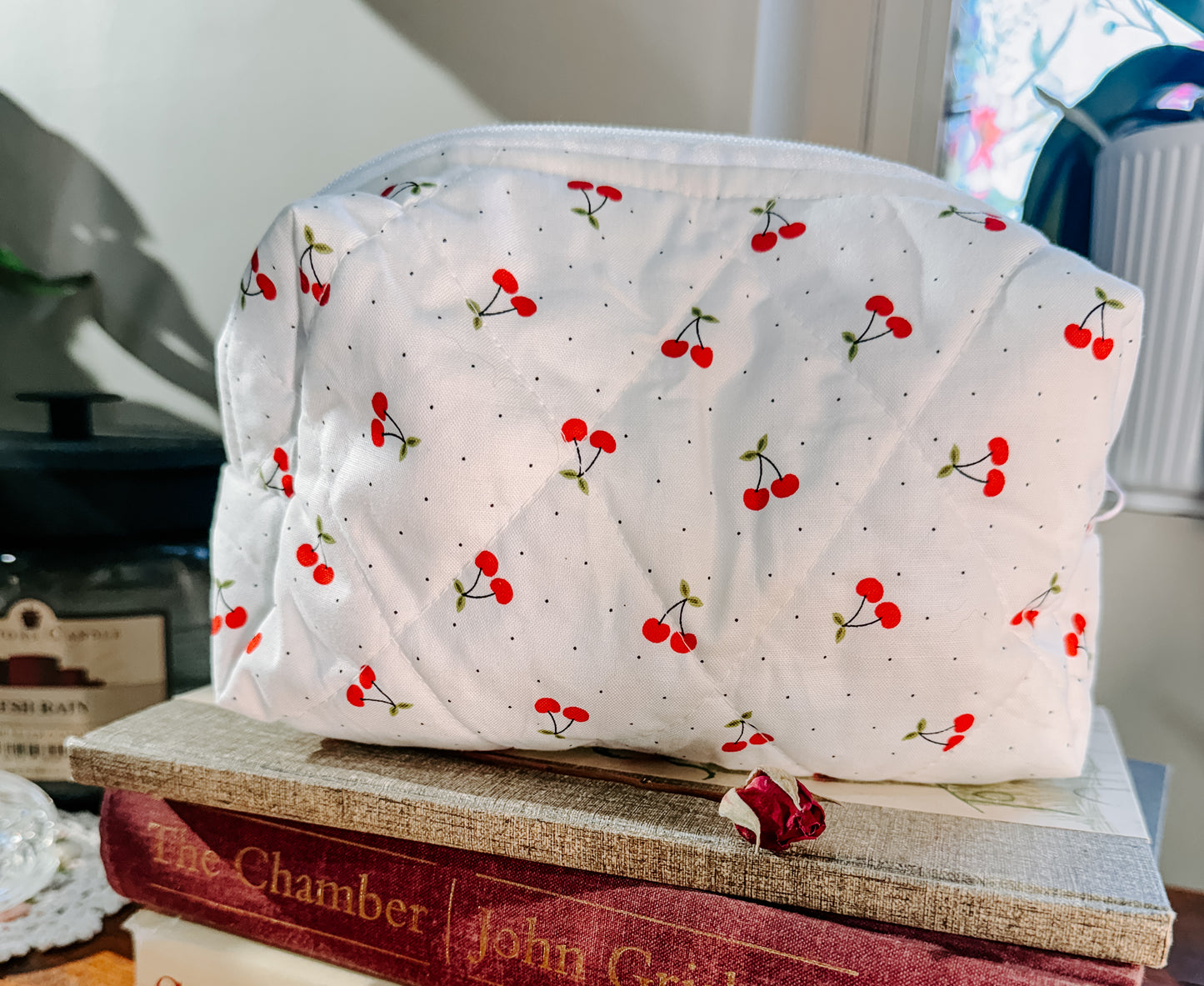 Handmade XL Quilted Makeup Pouch