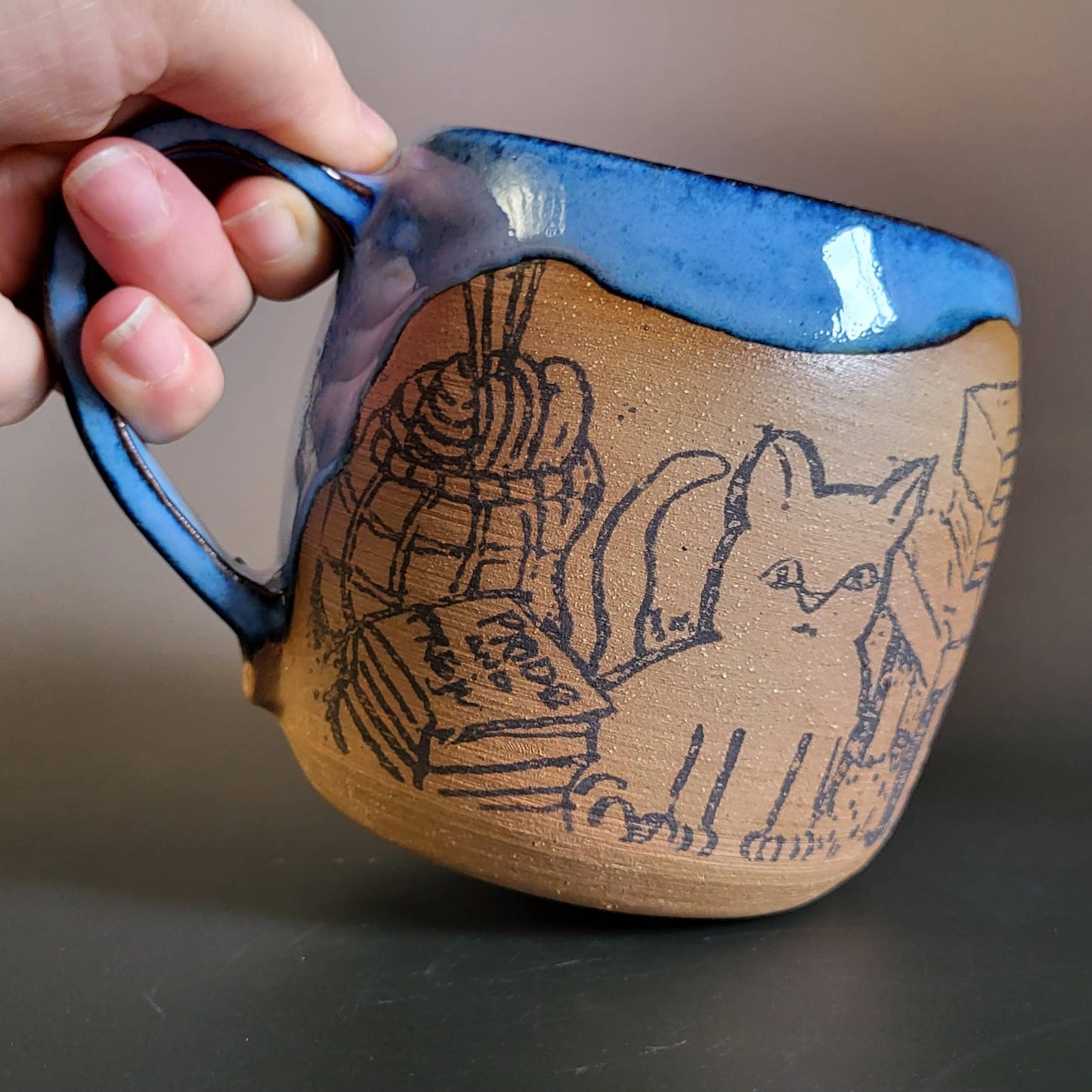 Cozy Cat & Classics Stoneware Mug