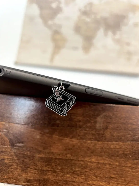 Black Book & Dagger Kindle Charm | USB-C Dust Plug