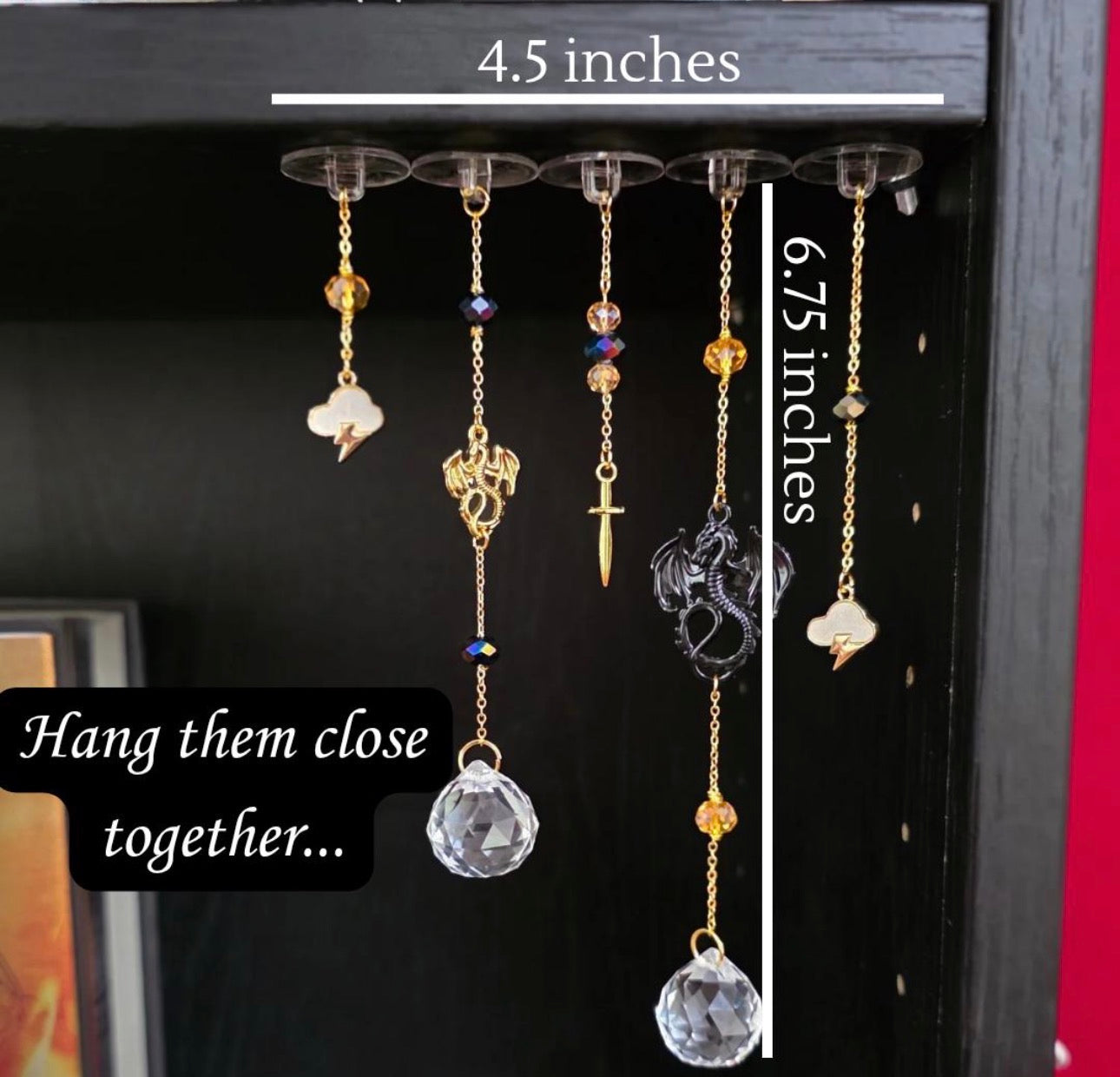 Dragons & Lightning Bookshelf Charm Set of 5