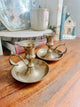 Vintage Brass Chamberstick Candle Holders — Set of Two