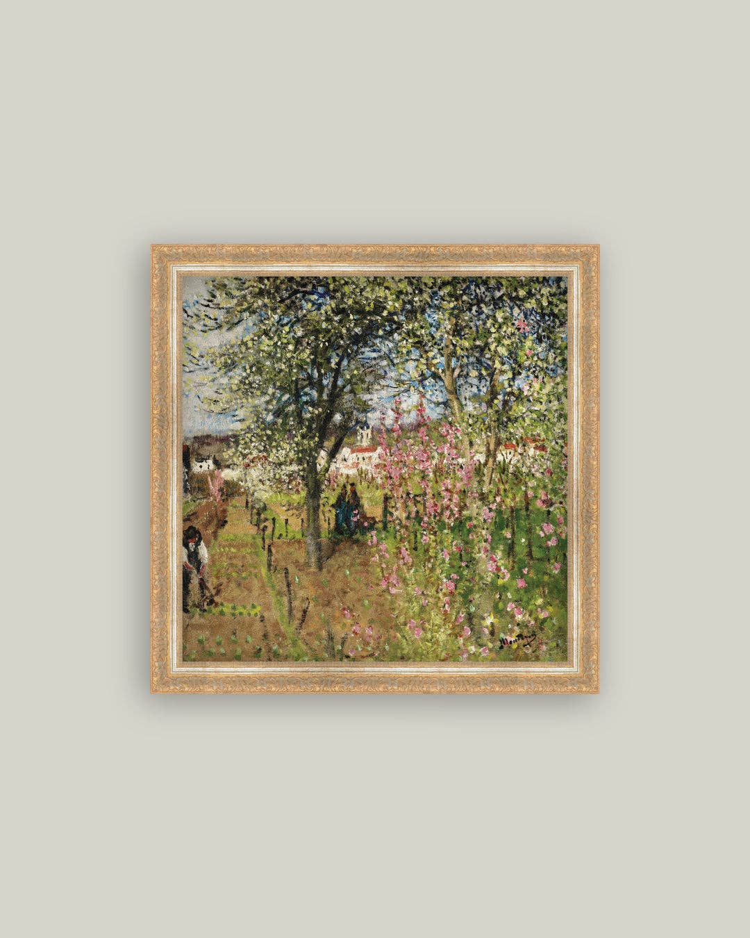 Garden at Vétheuil – Claude Monet Framed Art Print PREORDER