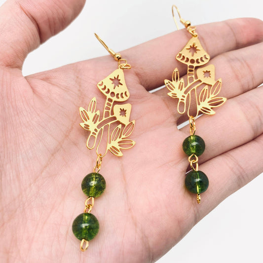 Enchanted Woodland Mushroom Earrings
