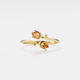 Citrine Tulip Sterling Silver Adjustable Ring