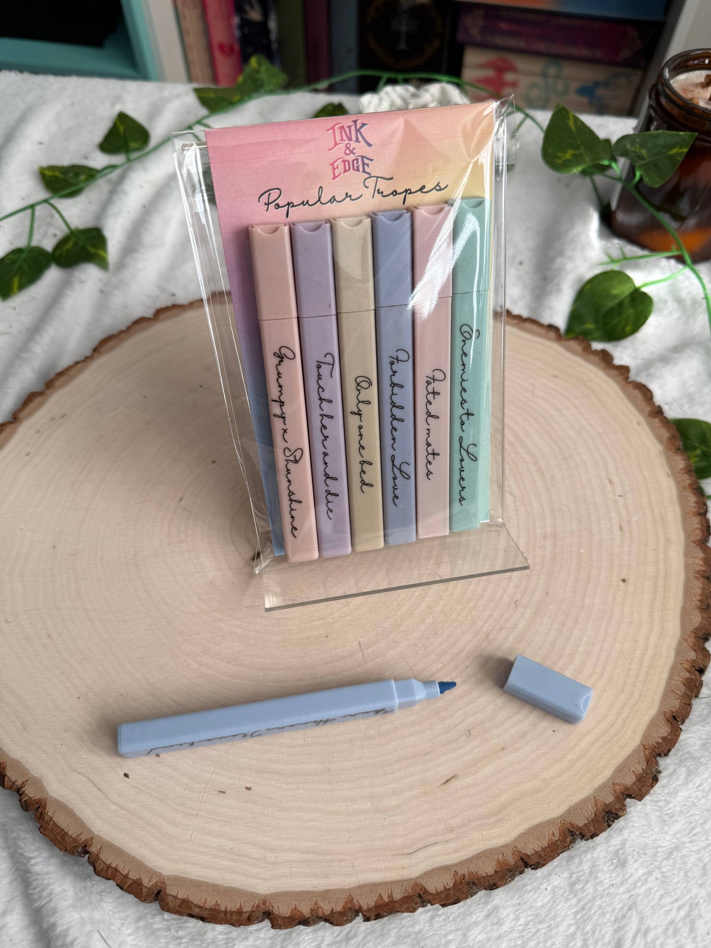 Popular Bookish Tropes Highlighter Set | Reader Annotation Highlighters (Pack of 6)