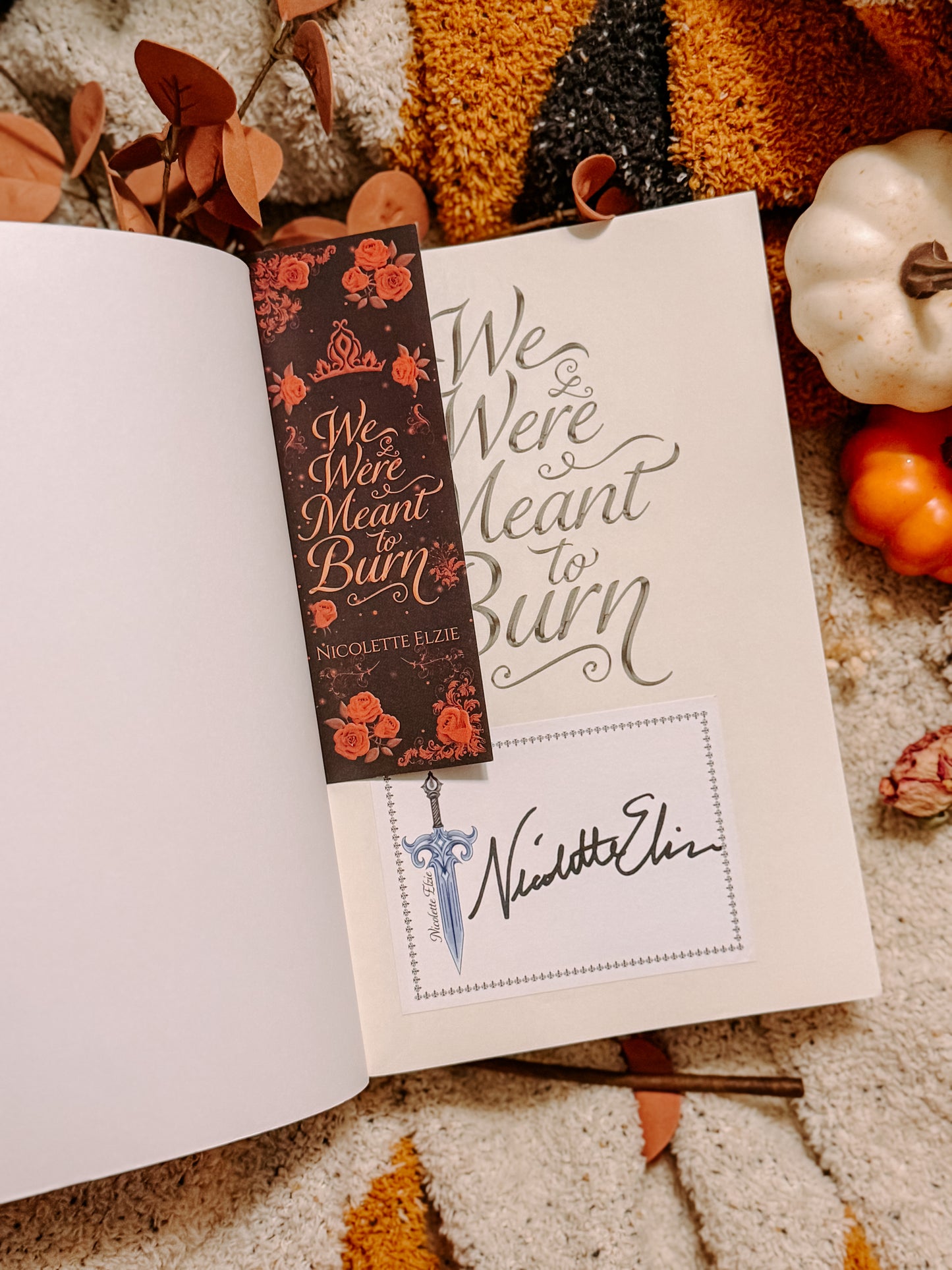 We Were Meant to Burn by Nicolette Elzie SIGNED BOOKPLATE