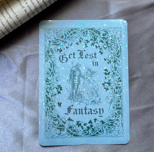 Get Lost in Fantasy Holographic Kindle Insert