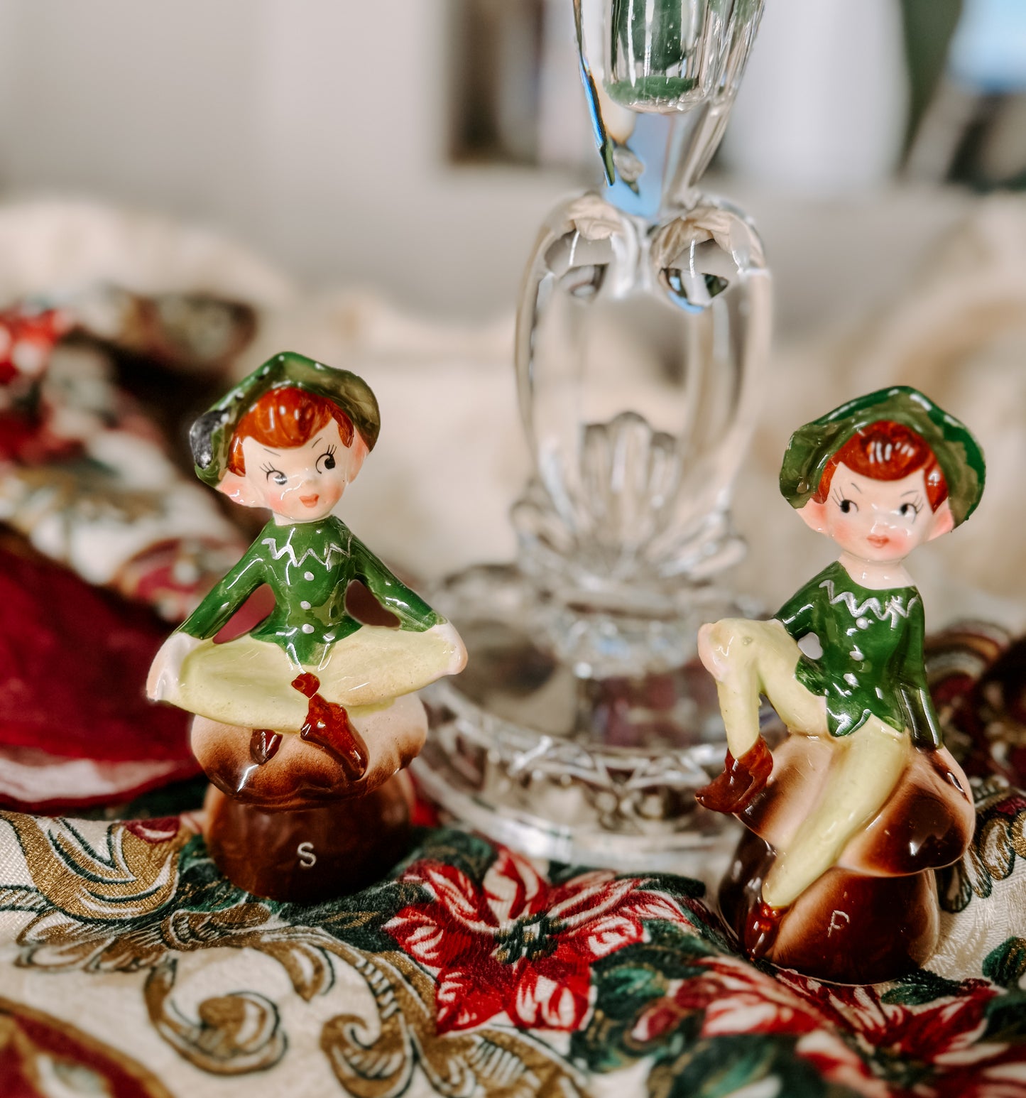 Vintage Elf Salt & Pepper Shakers