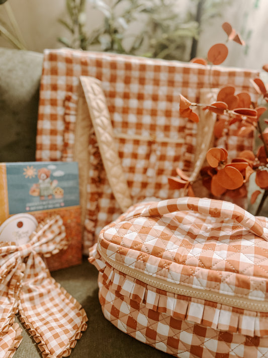 Maple Gingham Travel Trio Bundle