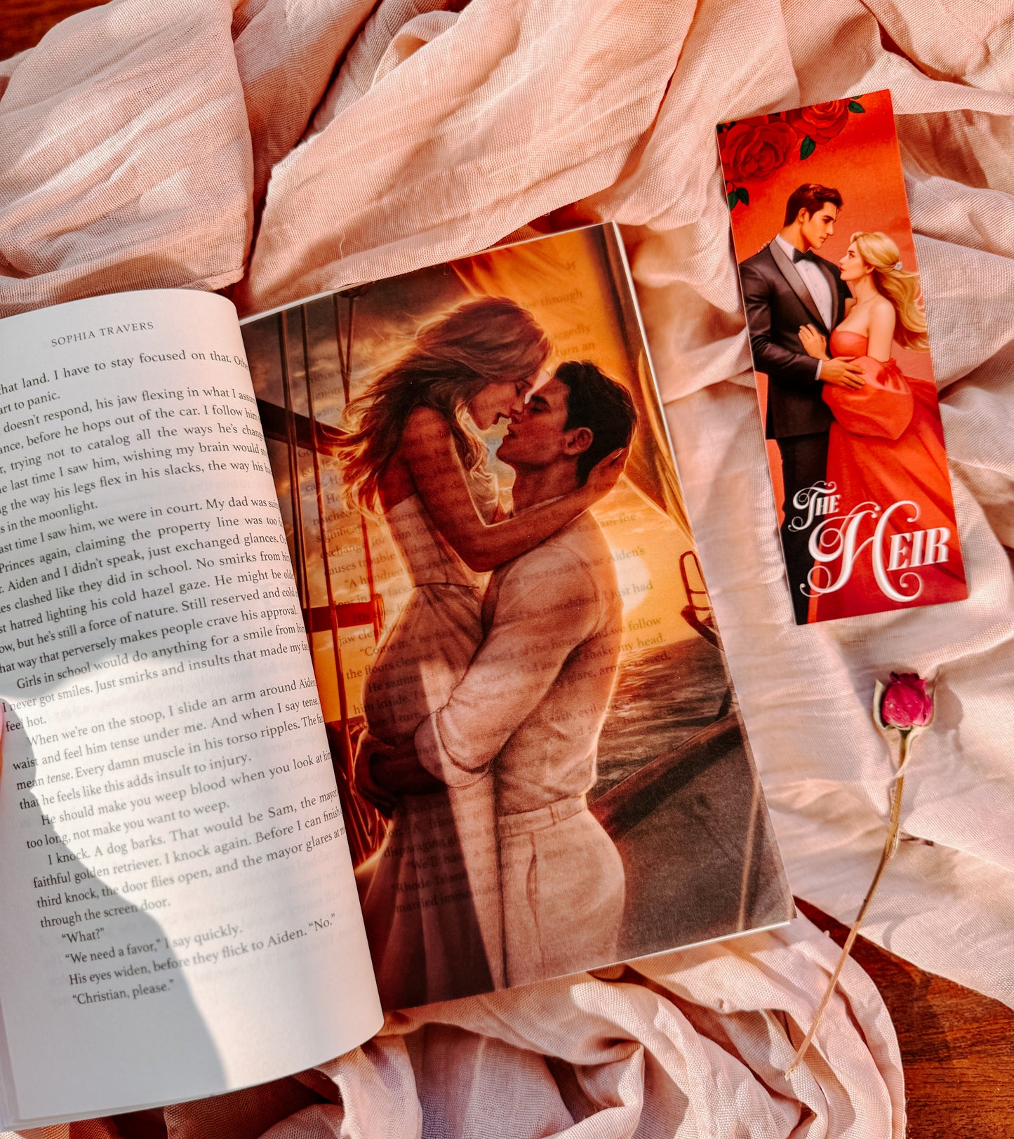 The Heir By: Sophia Travers SIGNED w/ bookmark and overlays