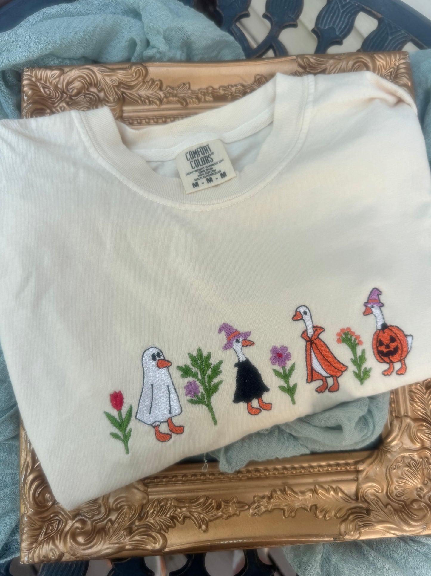 Spooky Goose Parade Embroidered Tee
