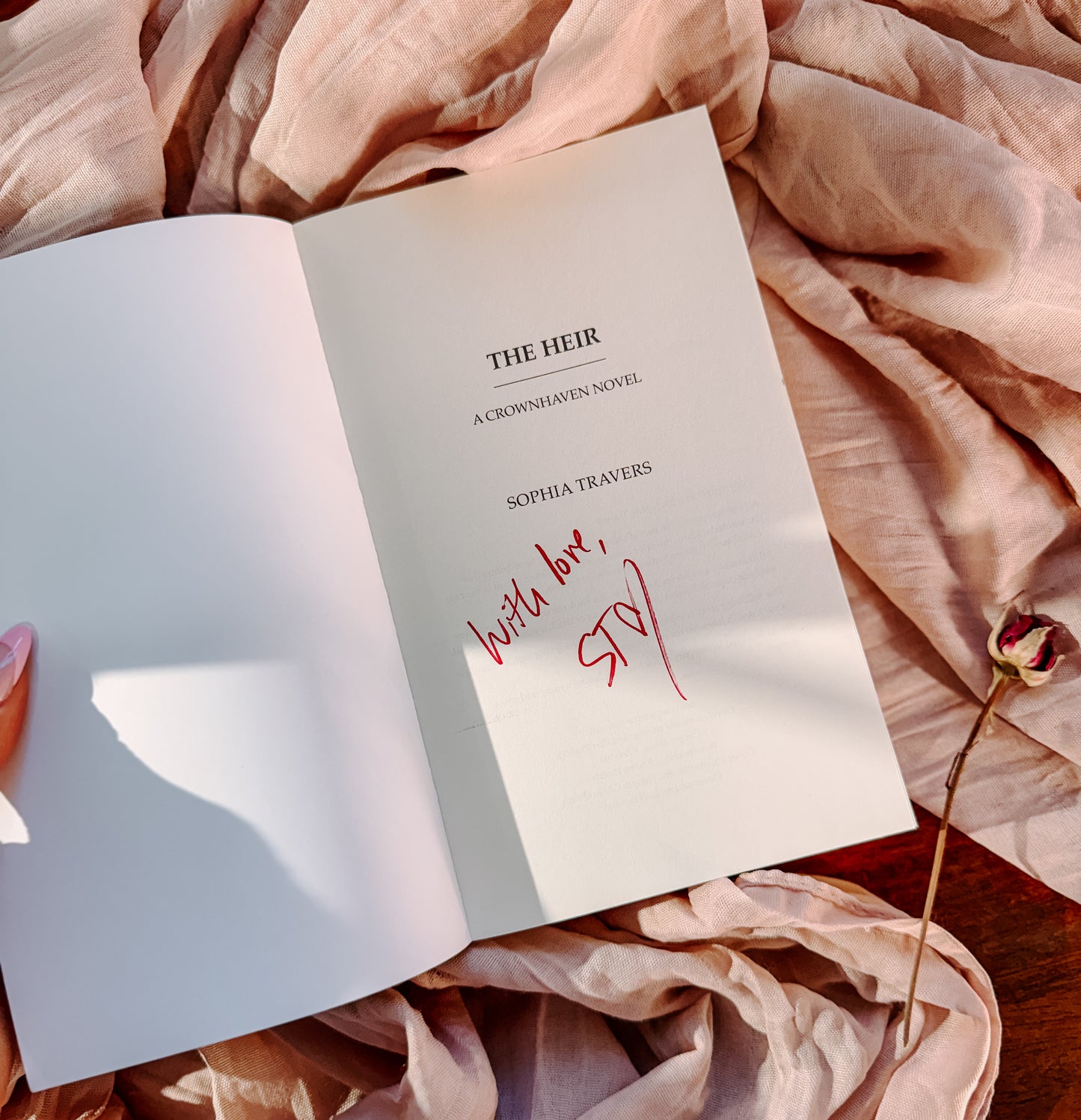 The Heir By: Sophia Travers SIGNED w/ bookmark and overlays