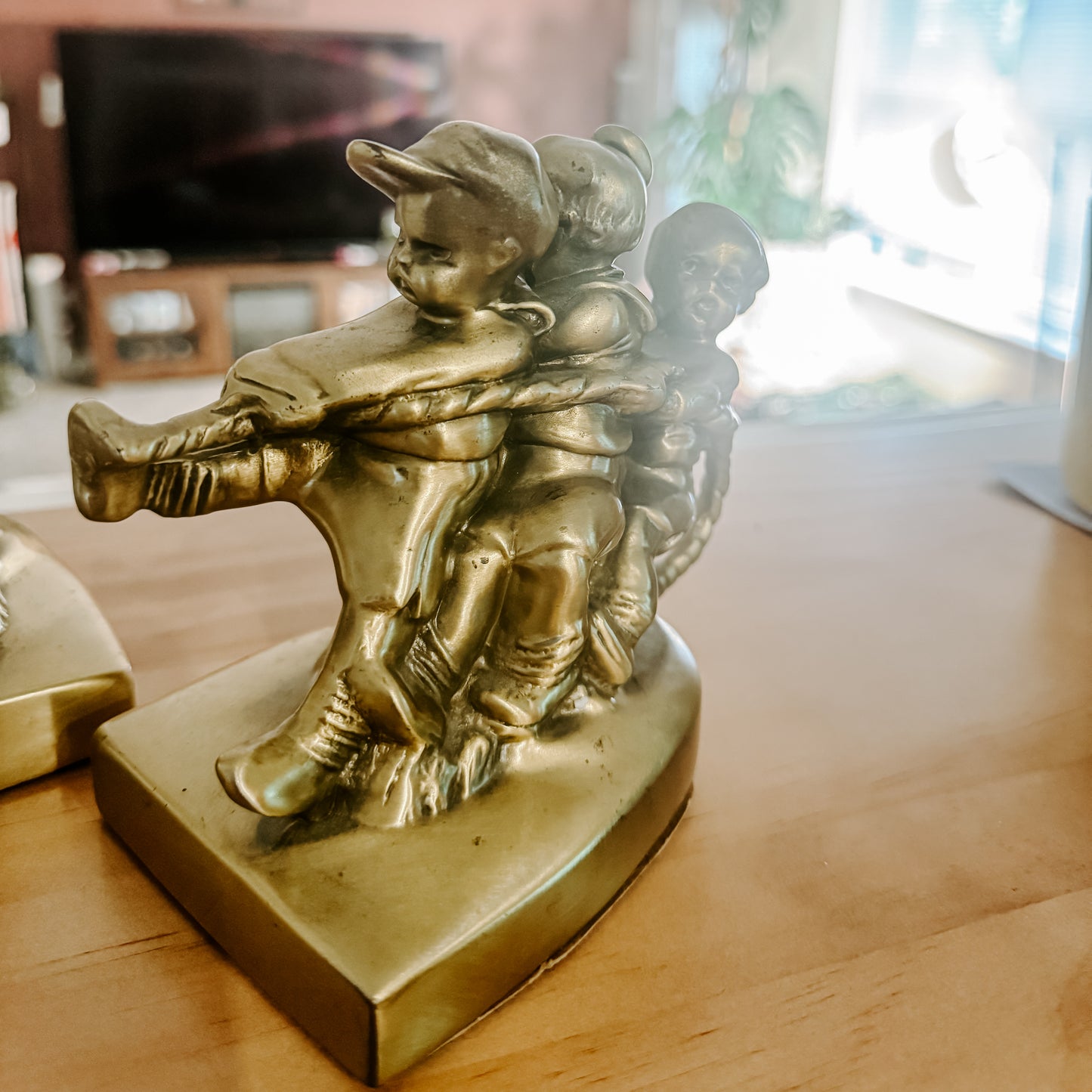 Tug of Wonder Vintage Brass Bookends
