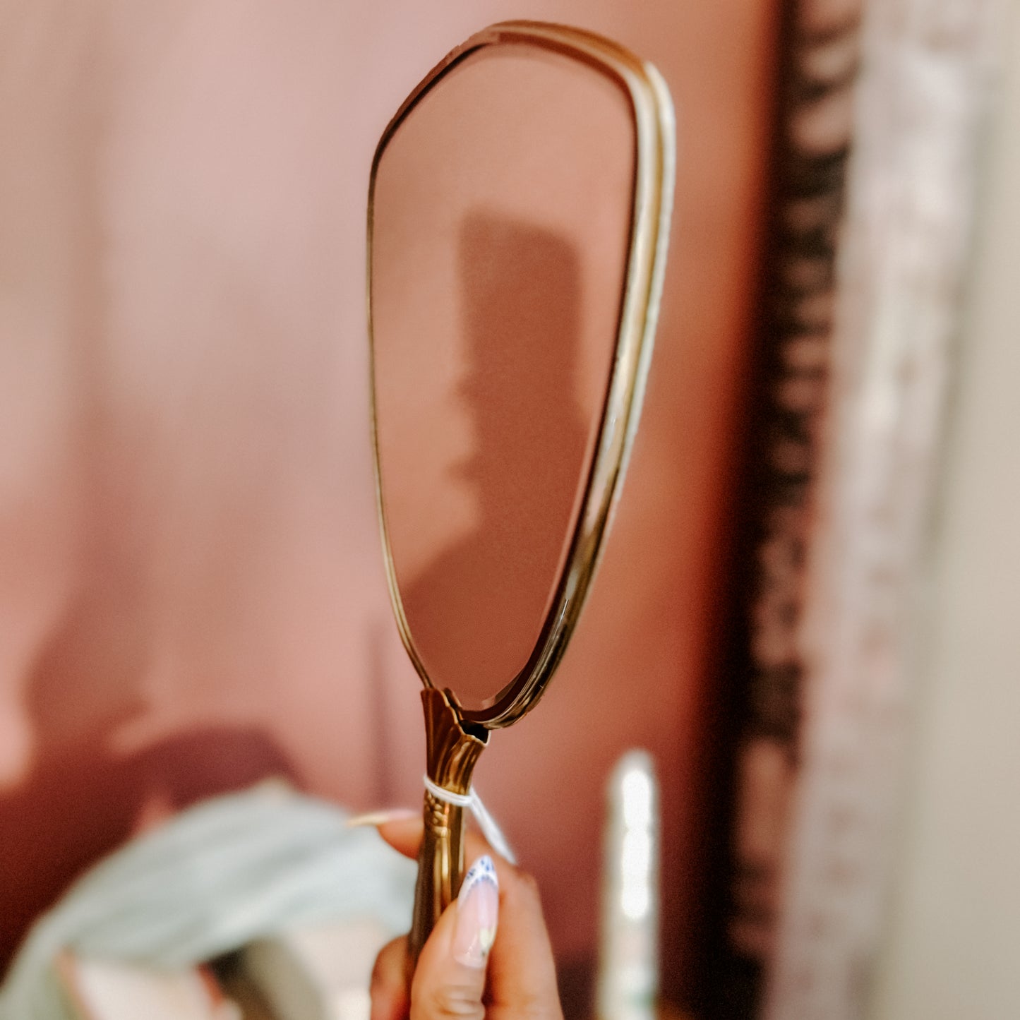 Vintage Rose Vanity Hand Mirror