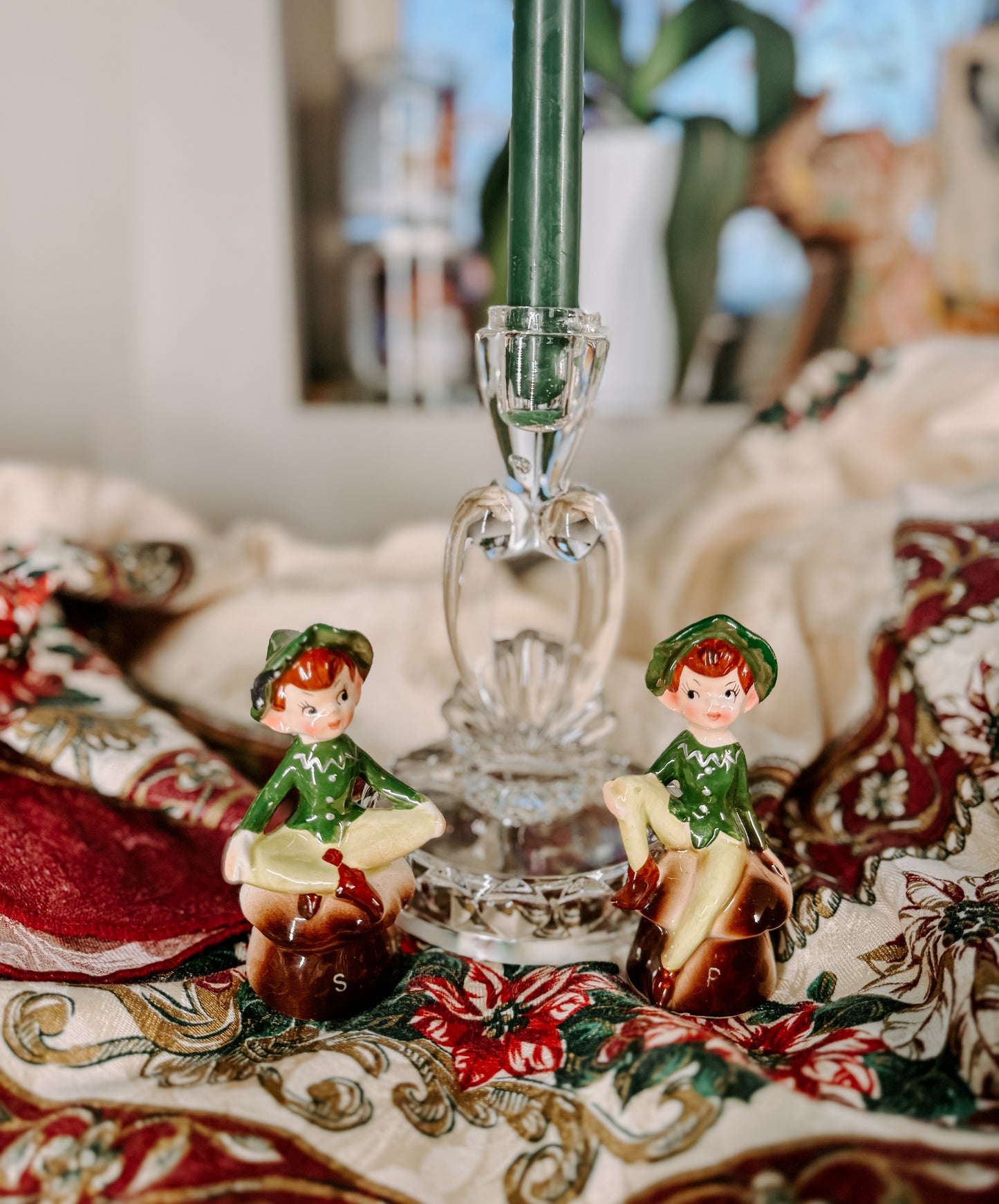 Vintage Elf Salt & Pepper Shakers