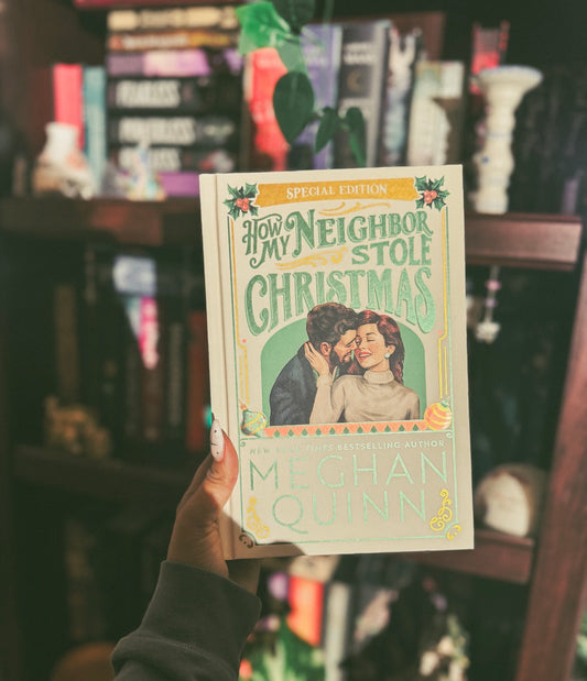 How My Neighbor Stole Christmas Collectors Edition By: Meghan Quinn W/ Signed Postcard