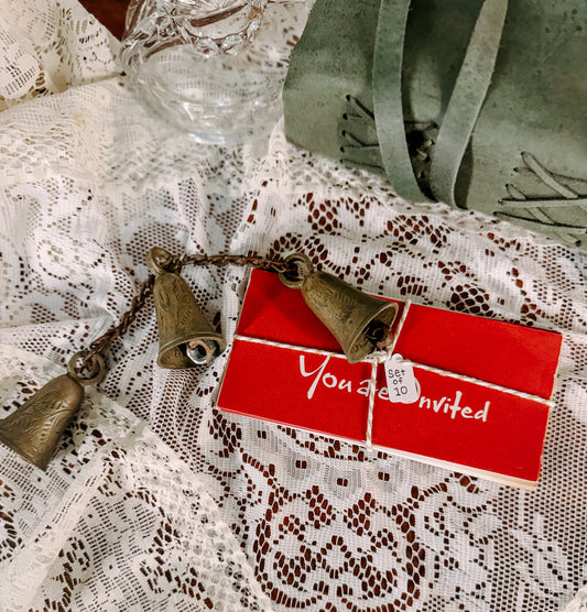 Vintage “You Are Invited” Cards (Set of 10)