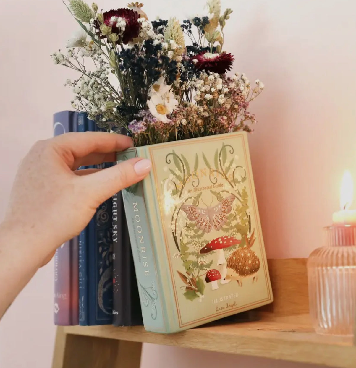 Moonrise Woodland Book Vase