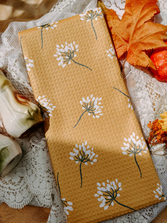 Golden Meadow Floral Tea Towel