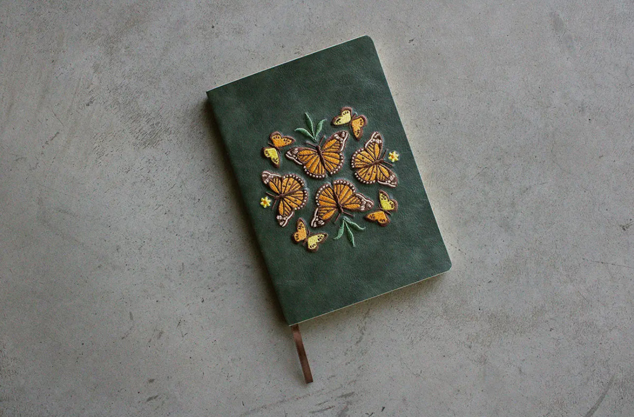 Butterfly Dance Embroidered Journal