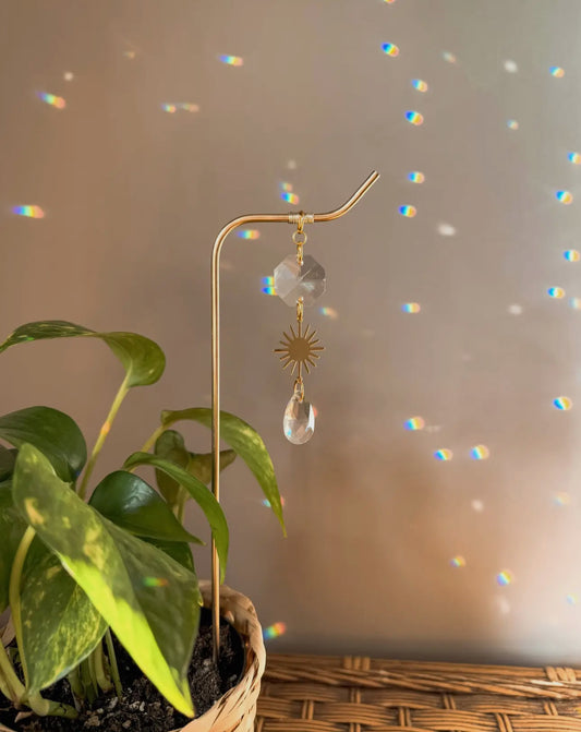 Golden Hour Sun Plant Stake