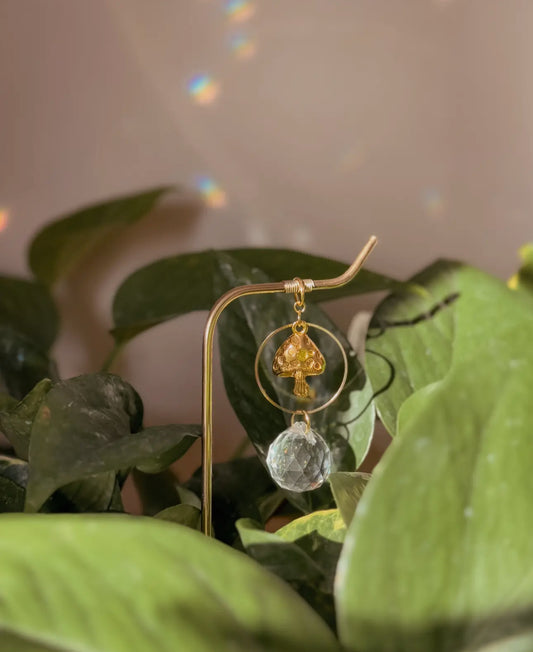 Forest Glow Mushroom Plant Stake