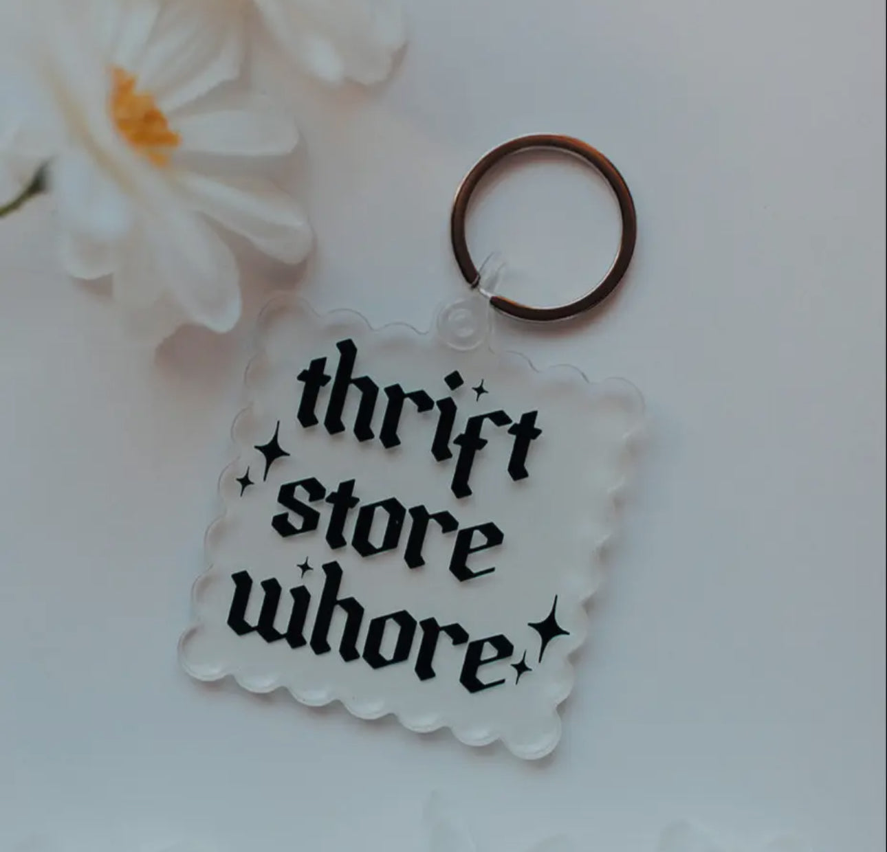 Thrift Store Whore Keychain