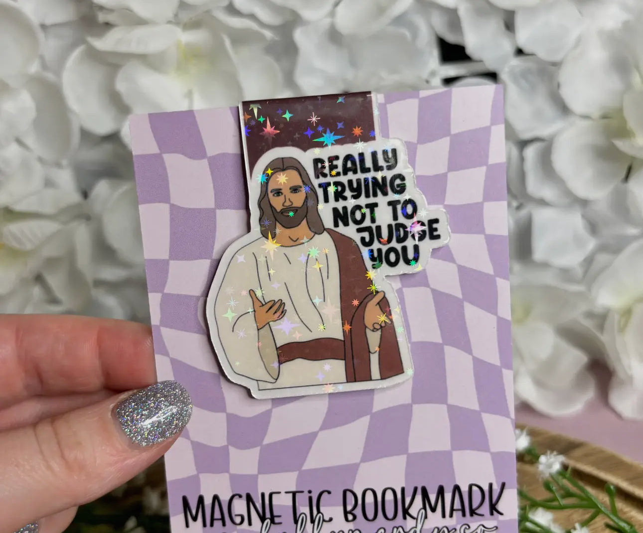 Jesus Judgin magnetic bookmark