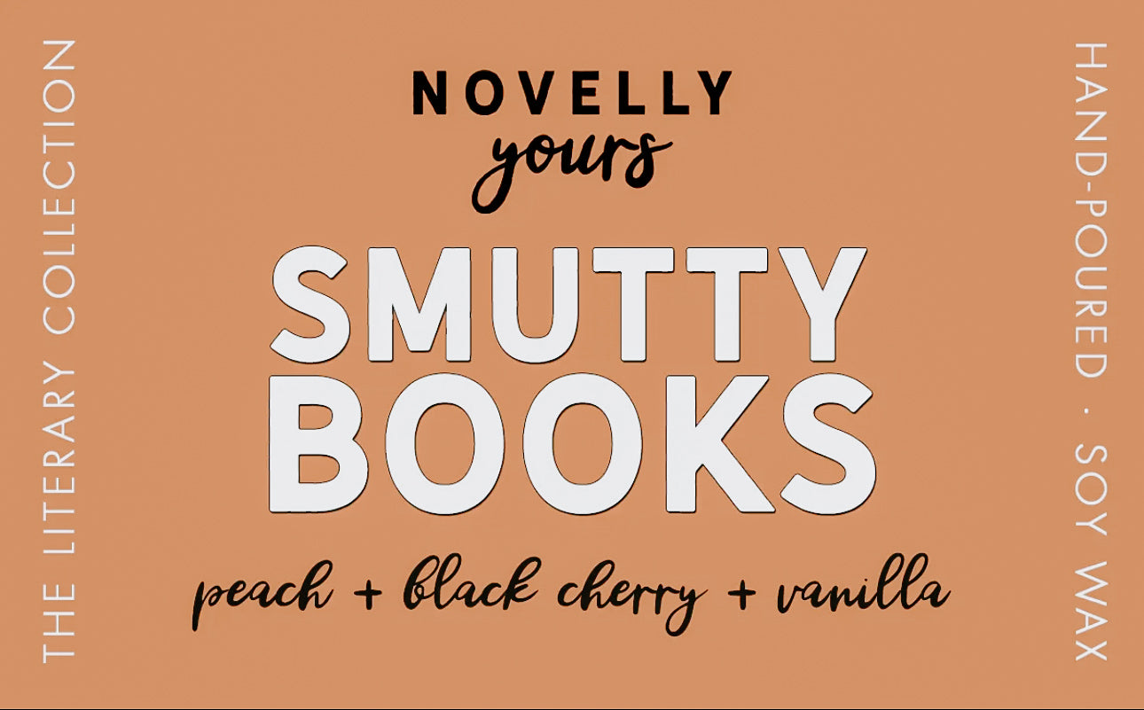 Smutty Books Candle – Peach, Black Cherry & Vanilla
