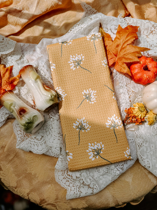 Golden Meadow Floral Tea Towel