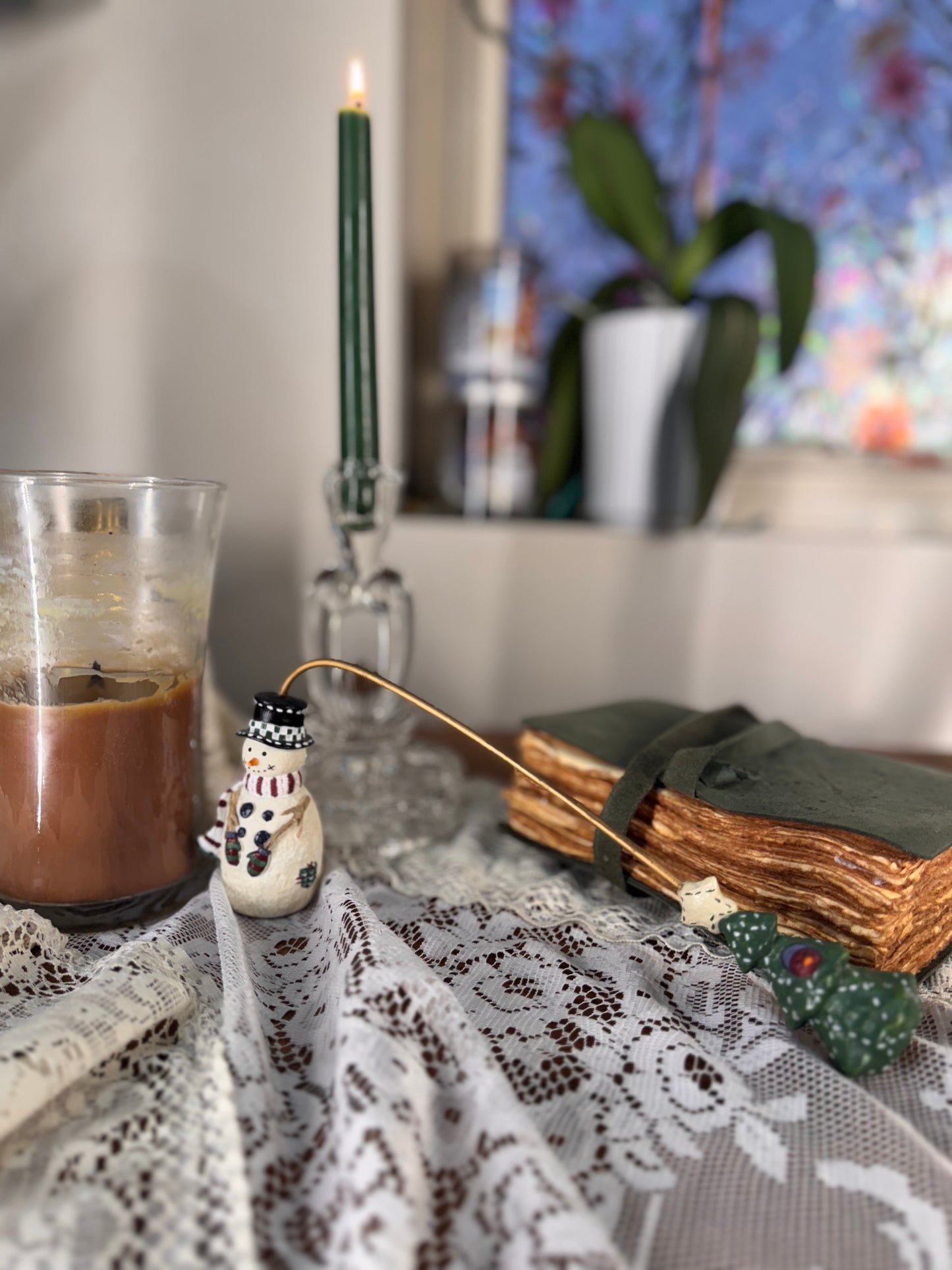 Vintage Snowman Candle Snuffer