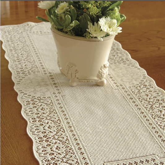 Heirloom Lace Table Runner – Ivory