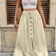 The Market Skirt – Cream Linen