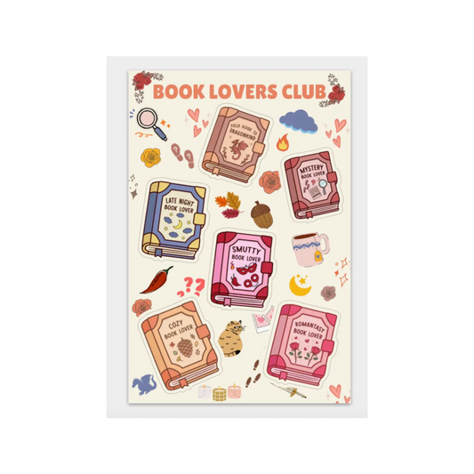 Book lovers sticker sheet