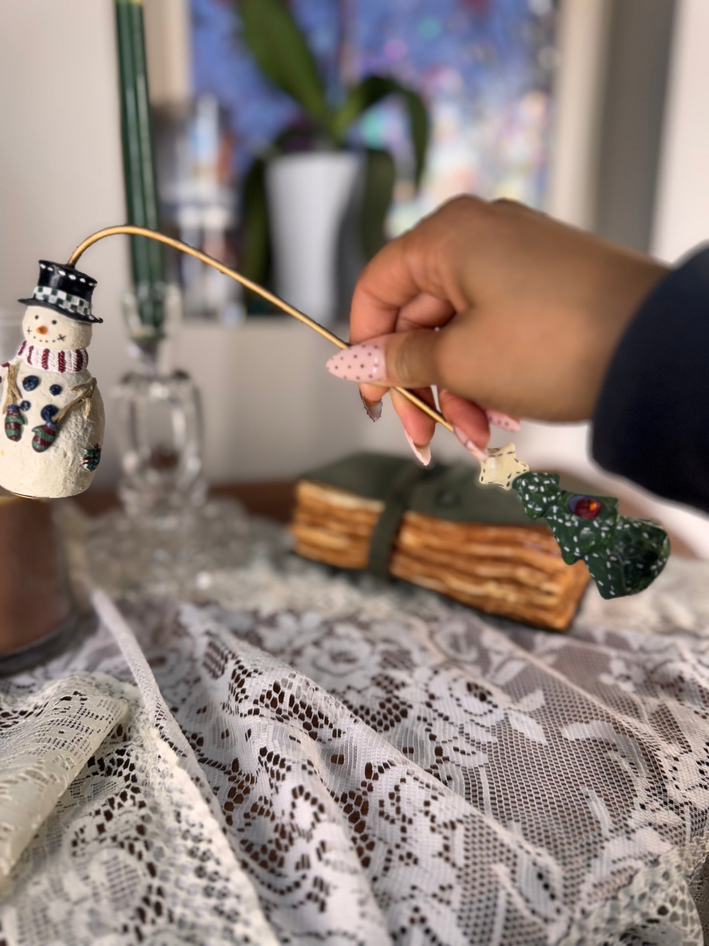Vintage Snowman Candle Snuffer