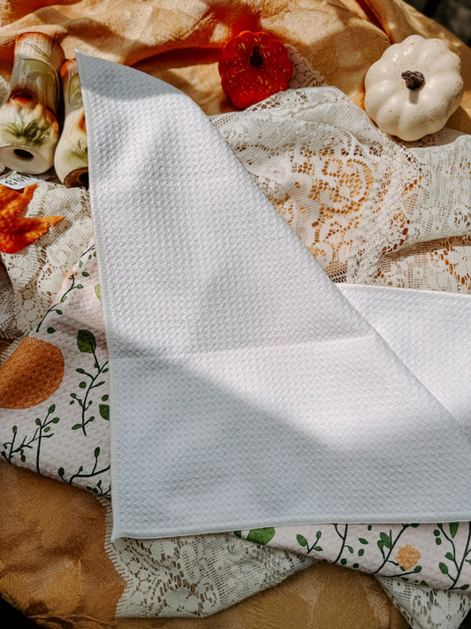 🍁 Pumpkin Botanical Tea Towel